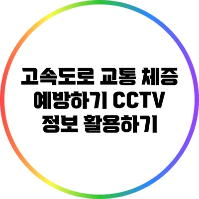 고속도로 교통 체증 예방하기: CCTV 정보 활용하기