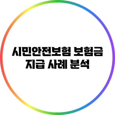 시민안전보험 보험금 지급 사례 분석