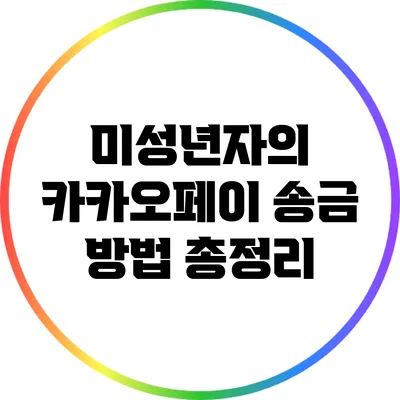 미성년자의 카카오페이 송금 방법 총정리