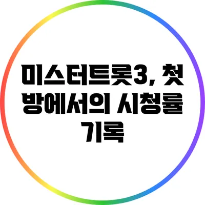 미스터트롯3, 첫 방에서의 시청률 기록