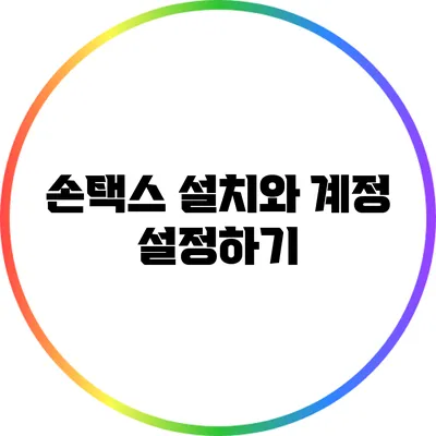 손택스 설치와 계정 설정하기