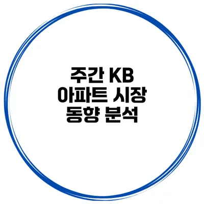 주간 KB 아파트 시장 동향 분석