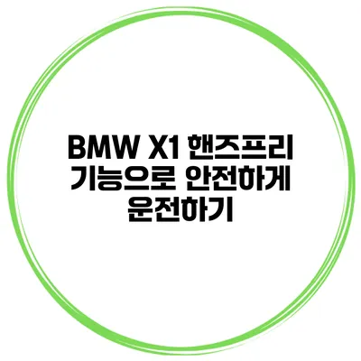 BMW X1 핸즈프리 기능으로 안전하게 운전하기