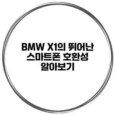 BMW X1의 뛰어난 스마트폰 호환성 알아보기