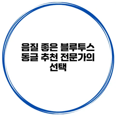 음질 좋은 블루투스 동글 추천 전문가의 선택